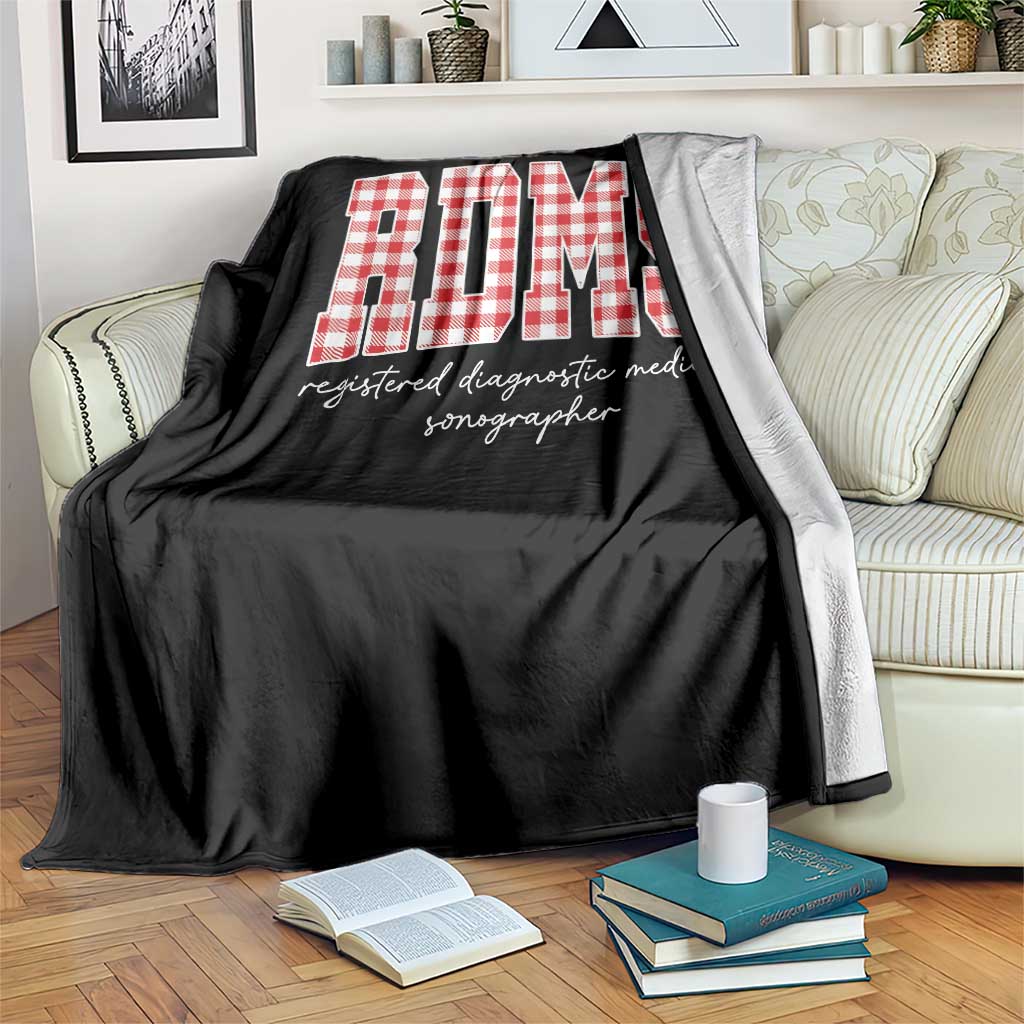 Christmas RDMS Throw Blanket Buffalo Plaid Sonographer Ultrasound Tech Gift - Wonder Print Shop