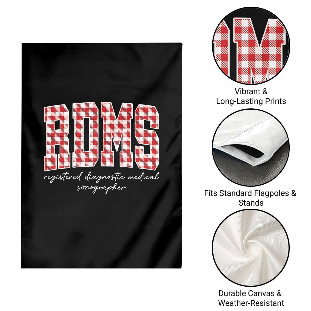 Christmas RDMS Garden Flag Buffalo Plaid Sonographer Ultrasound Tech Gift - Wonder Print Shop