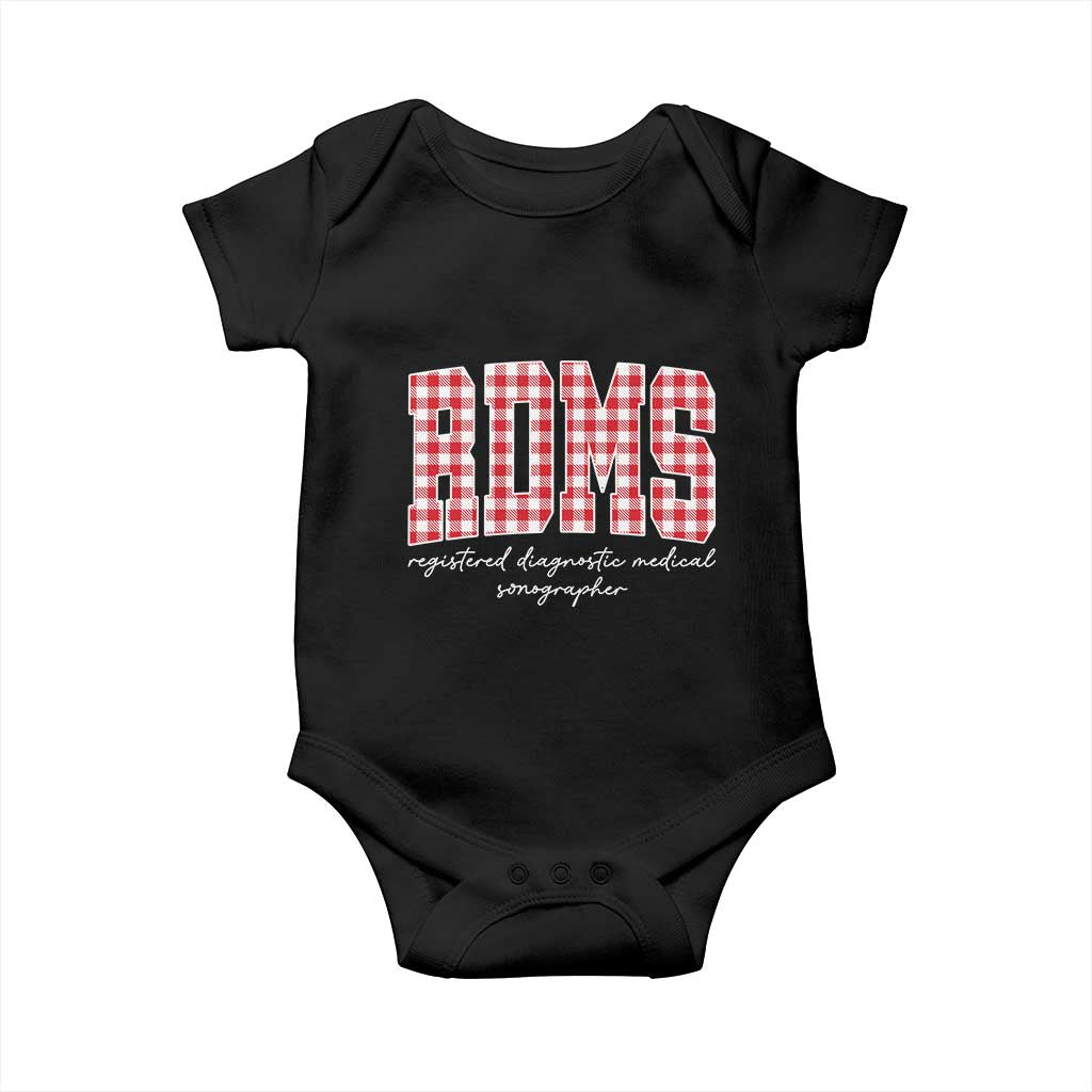 Christmas RDMS Baby Onesie Buffalo Plaid Sonographer Ultrasound Tech Gift - Wonder Print Shop