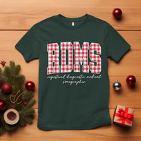Christmas RDMS T Shirt Buffalo Plaid Sonographer Ultrasound Tech Gift - Wonder Print Shop