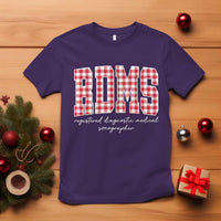 Christmas RDMS T Shirt Buffalo Plaid Sonographer Ultrasound Tech Gift - Wonder Print Shop