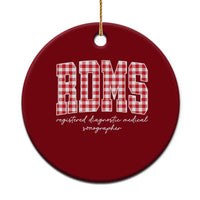 Christmas RDMS Ceramic Ornament Buffalo Plaid Sonographer Ultrasound Tech Gift - Wonder Print Shop