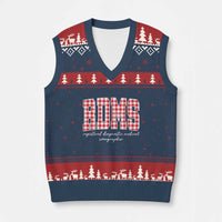 Xmas RDMS V-Neck Knit Sweater Vest Buffalo Plaid Sonographer Ultrasound Tech Gift - Wonder Print Shop