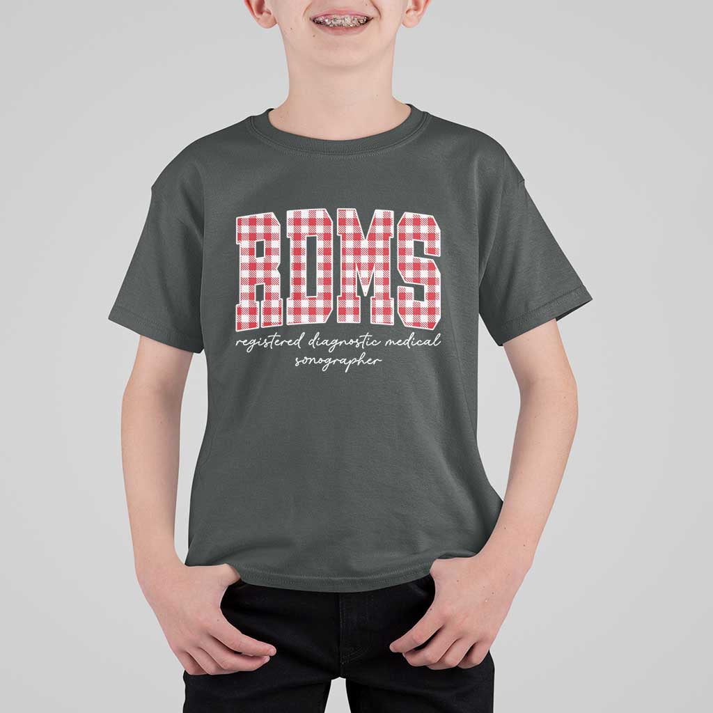 Christmas RDMS T Shirt For Kid Buffalo Plaid Sonographer Ultrasound Tech Gift - Wonder Print Shop