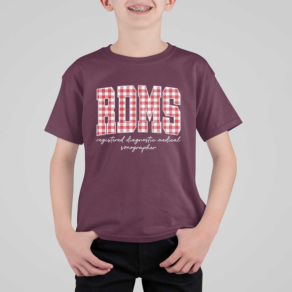 Christmas RDMS T Shirt For Kid Buffalo Plaid Sonographer Ultrasound Tech Gift - Wonder Print Shop