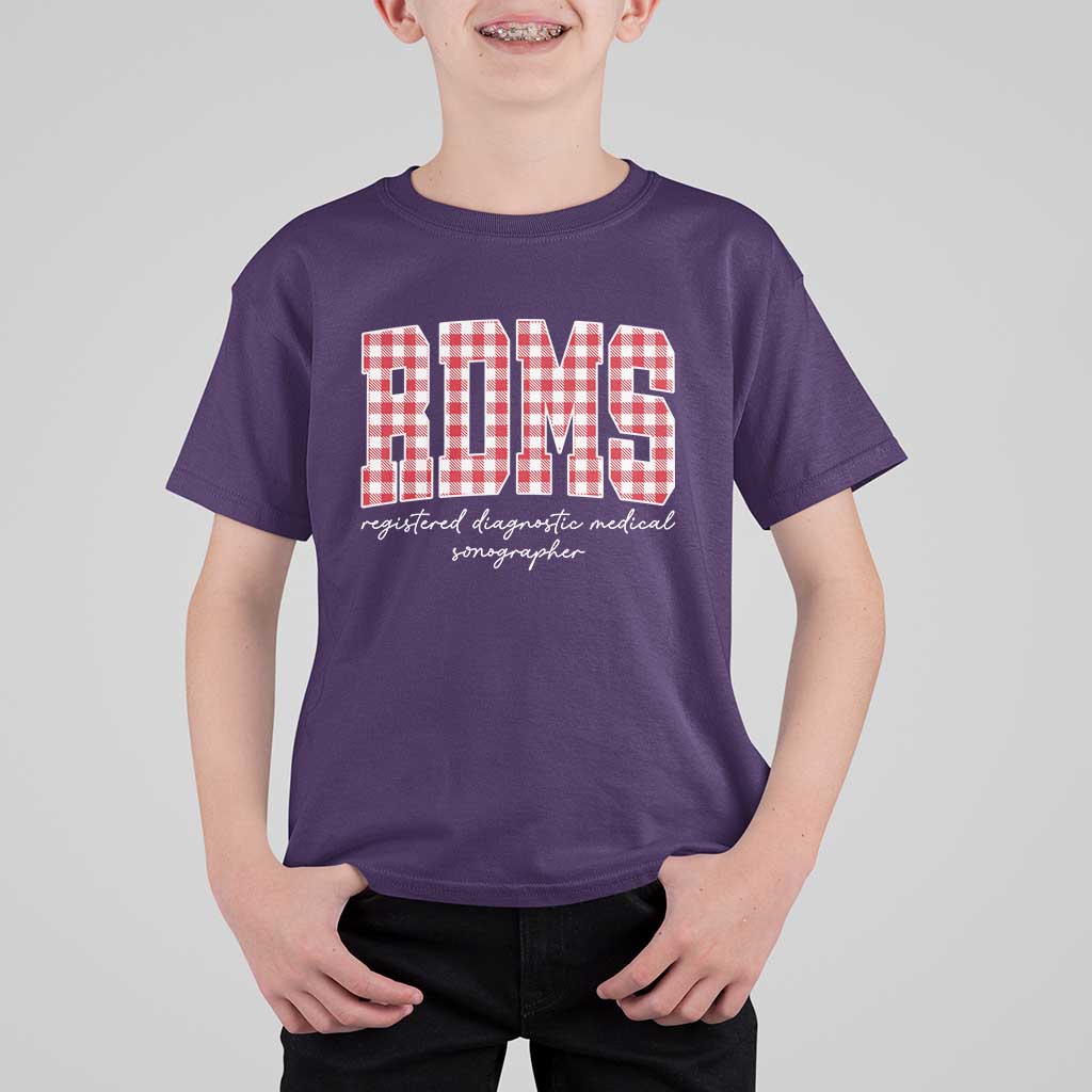 Christmas RDMS T Shirt For Kid Buffalo Plaid Sonographer Ultrasound Tech Gift - Wonder Print Shop