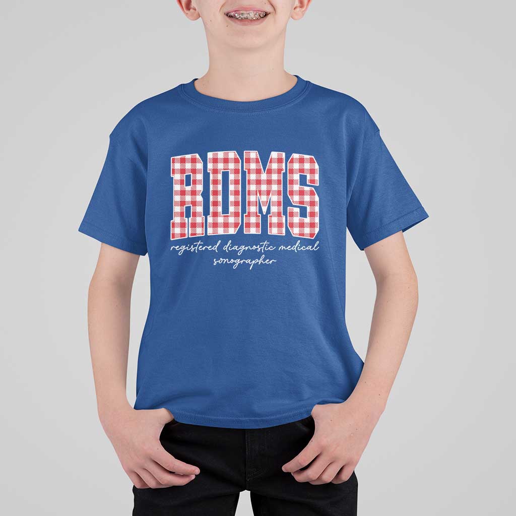 Christmas RDMS T Shirt For Kid Buffalo Plaid Sonographer Ultrasound Tech Gift - Wonder Print Shop