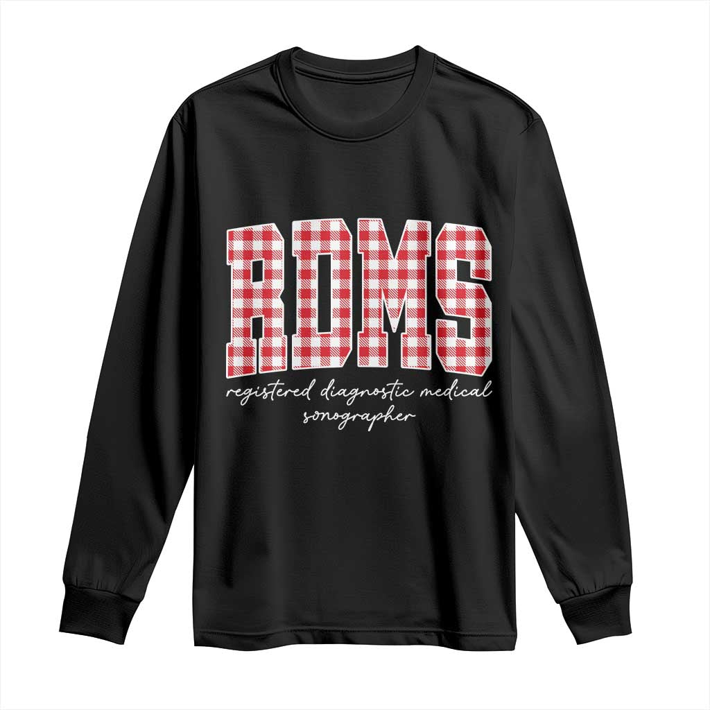 Christmas RDMS Long Sleeve Shirt Buffalo Plaid Sonographer Ultrasound Tech Gift - Wonder Print Shop