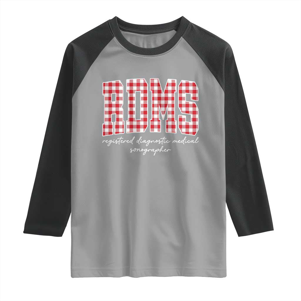 Christmas RDMS Raglan Shirt Buffalo Plaid Sonographer Ultrasound Tech Gift - Wonder Print Shop