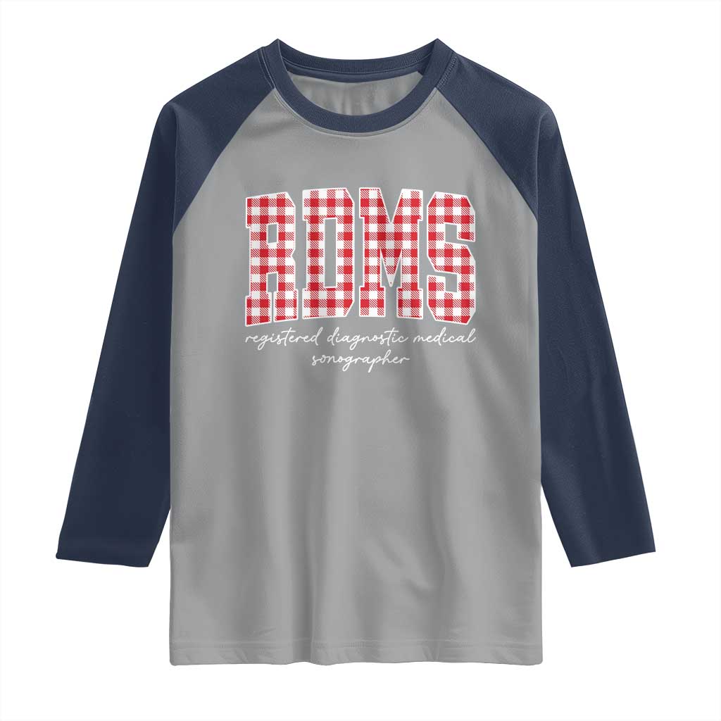 Christmas RDMS Raglan Shirt Buffalo Plaid Sonographer Ultrasound Tech Gift - Wonder Print Shop