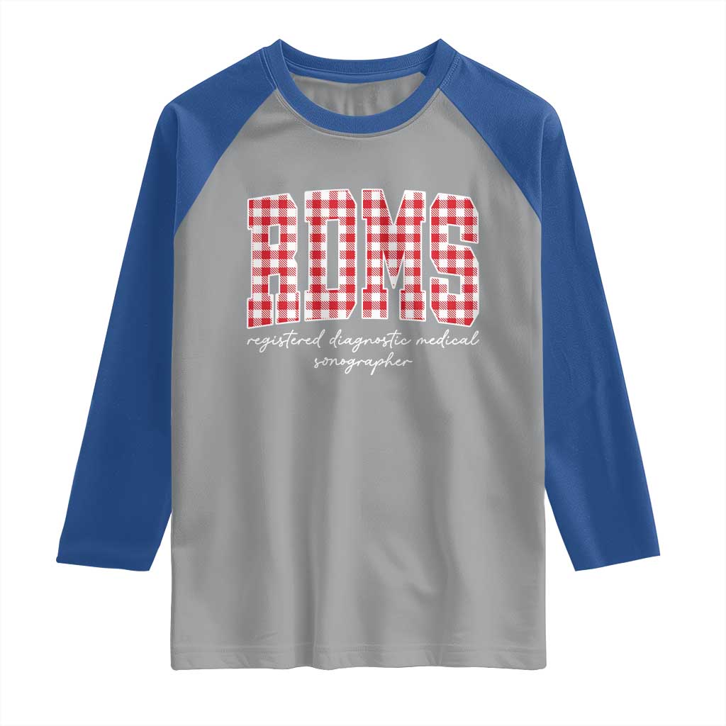 Christmas RDMS Raglan Shirt Buffalo Plaid Sonographer Ultrasound Tech Gift - Wonder Print Shop
