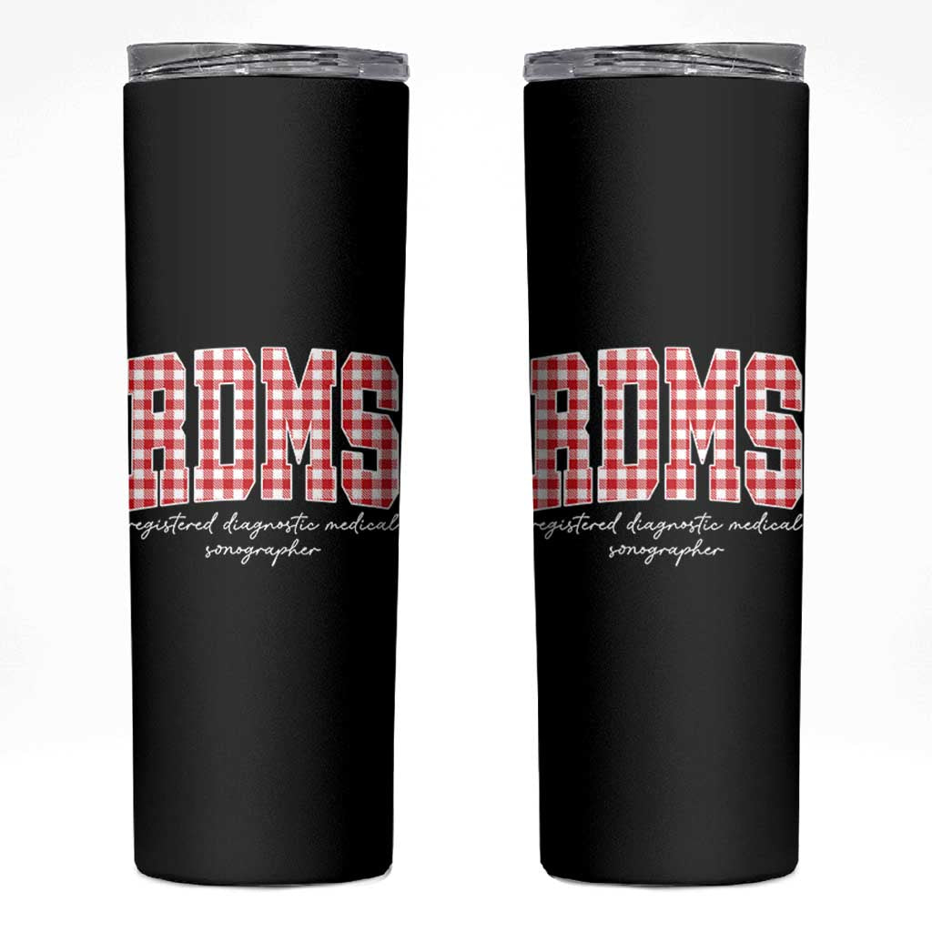 Christmas RDMS Skinny Tumbler Buffalo Plaid Sonographer Ultrasound Tech Gift - Wonder Print Shop