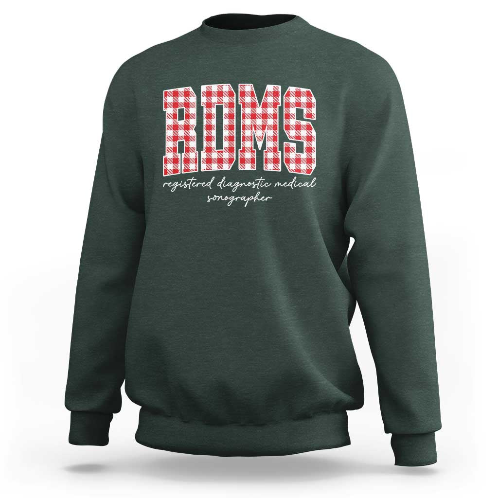 Christmas RDMS Sweatshirt Buffalo Plaid Sonographer Ultrasound Tech Gift - Wonder Print Shop