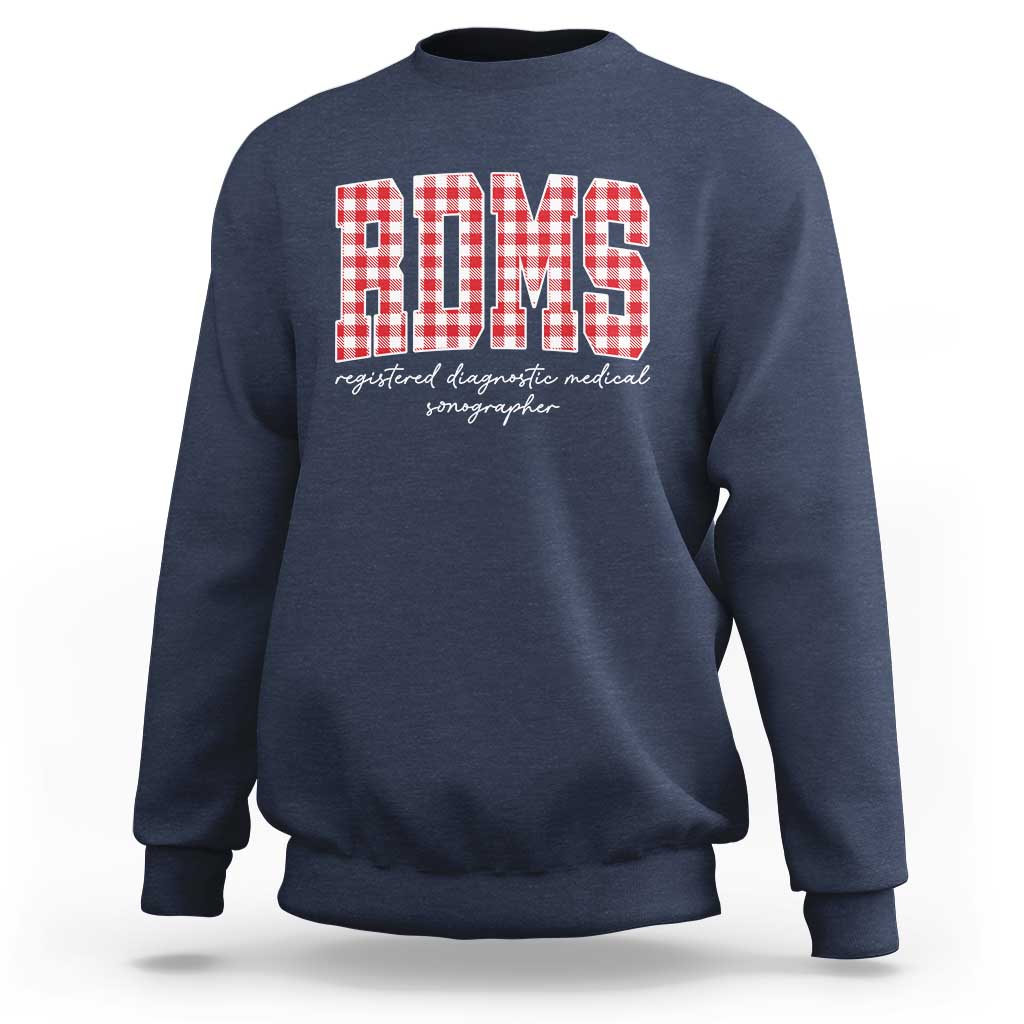 Christmas RDMS Sweatshirt Buffalo Plaid Sonographer Ultrasound Tech Gift - Wonder Print Shop