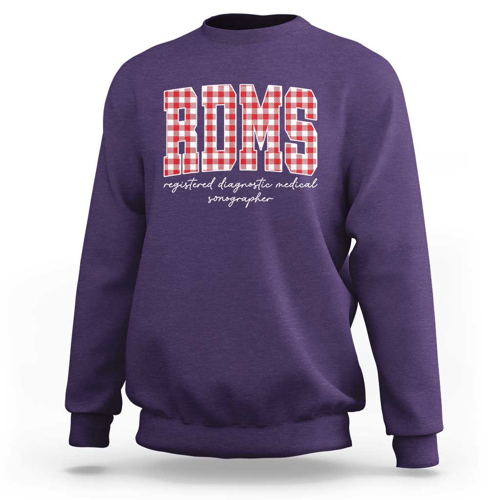 Christmas RDMS Sweatshirt Buffalo Plaid Sonographer Ultrasound Tech Gift - Wonder Print Shop