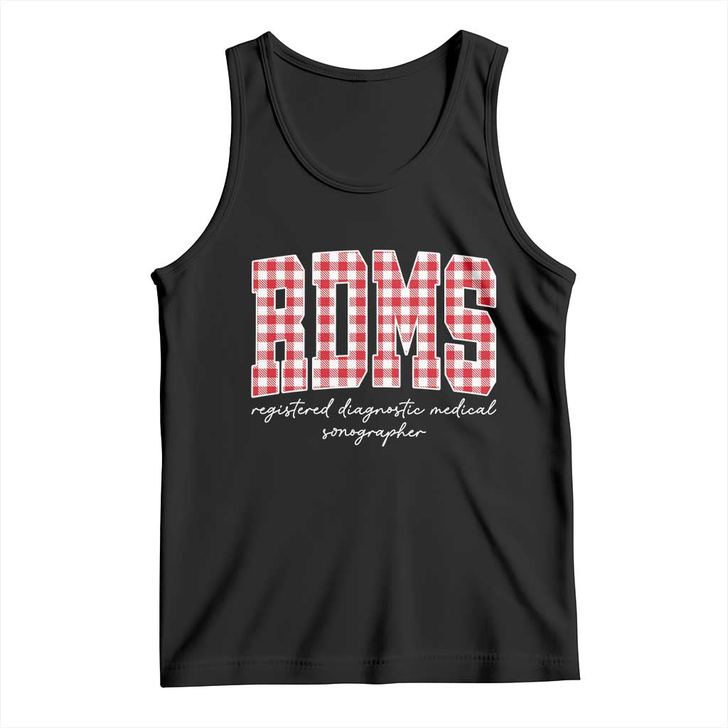 Christmas RDMS Tank Top Buffalo Plaid Sonographer Ultrasound Tech Gift - Wonder Print Shop