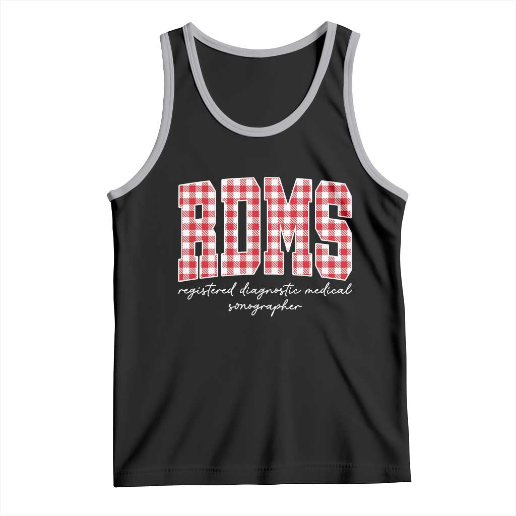 Christmas RDMS Tank Top Buffalo Plaid Sonographer Ultrasound Tech Gift - Wonder Print Shop