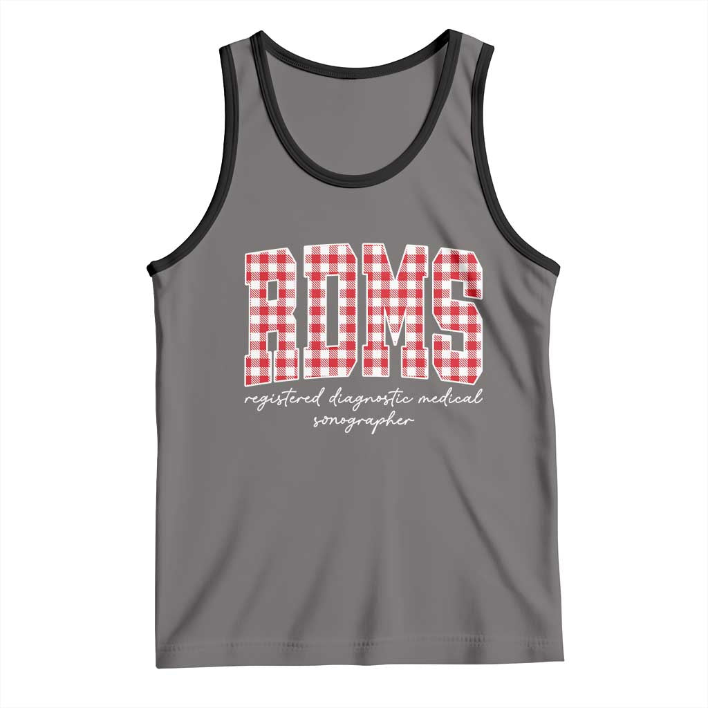Christmas RDMS Tank Top Buffalo Plaid Sonographer Ultrasound Tech Gift - Wonder Print Shop