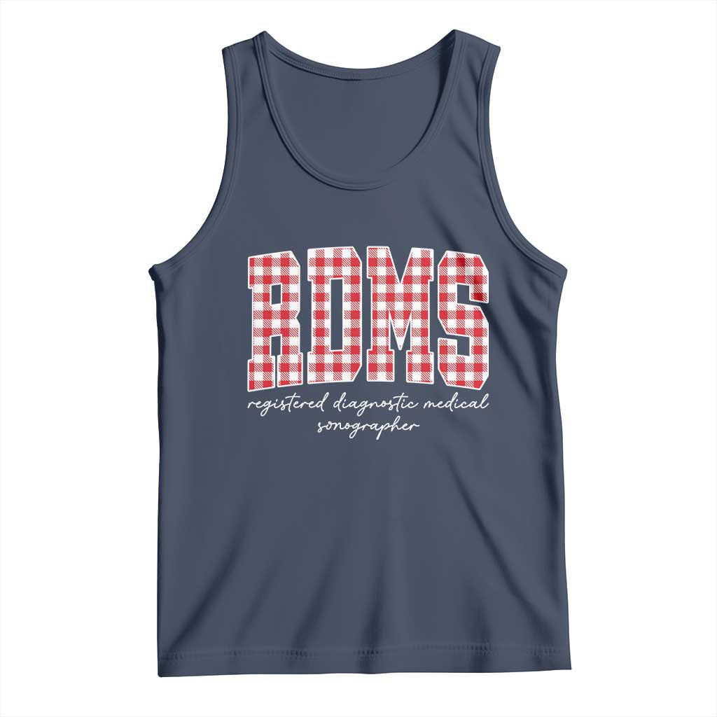Christmas RDMS Tank Top Buffalo Plaid Sonographer Ultrasound Tech Gift - Wonder Print Shop