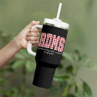 Christmas RDMS Tumbler With Handle Buffalo Plaid Sonographer Ultrasound Tech Gift - Wonder Print Shop
