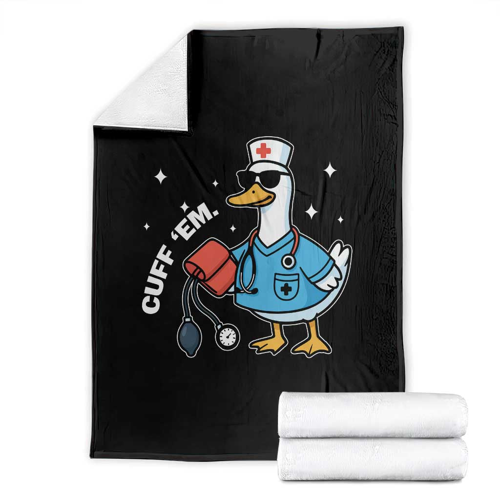 Goose Nurse Throw Blanket Cuff Em Cute Nursing Graduation Gift - Wonder Print Shop