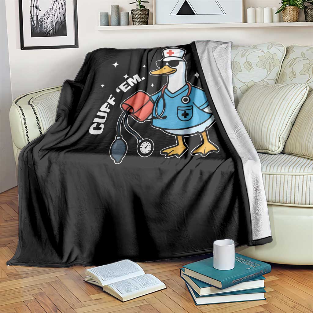 Goose Nurse Throw Blanket Cuff Em Cute Nursing Graduation Gift - Wonder Print Shop