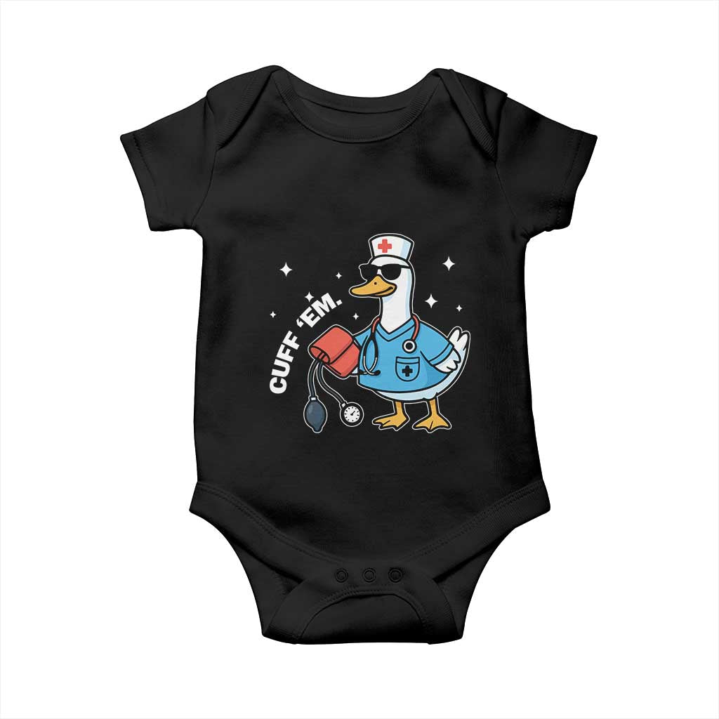 Goose Nurse Baby Onesie Cuff Em Cute Nursing Graduation Gift - Wonder Print Shop