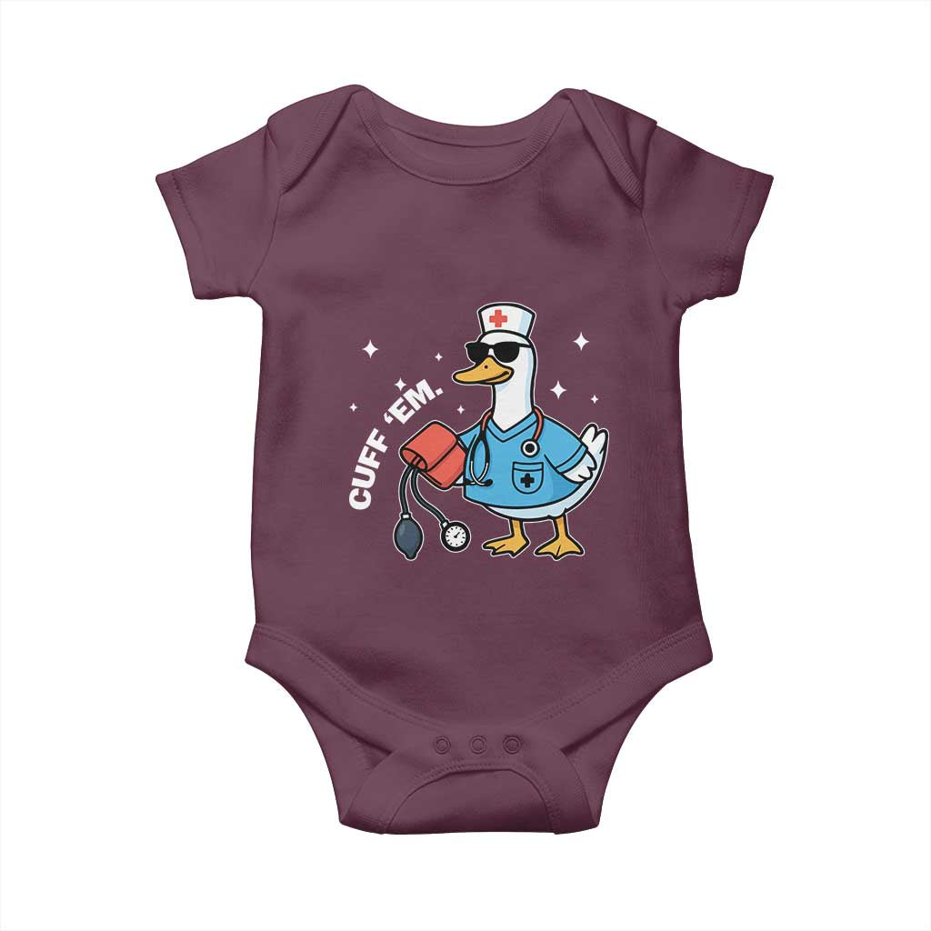 Goose Nurse Baby Onesie Cuff Em Cute Nursing Graduation Gift - Wonder Print Shop