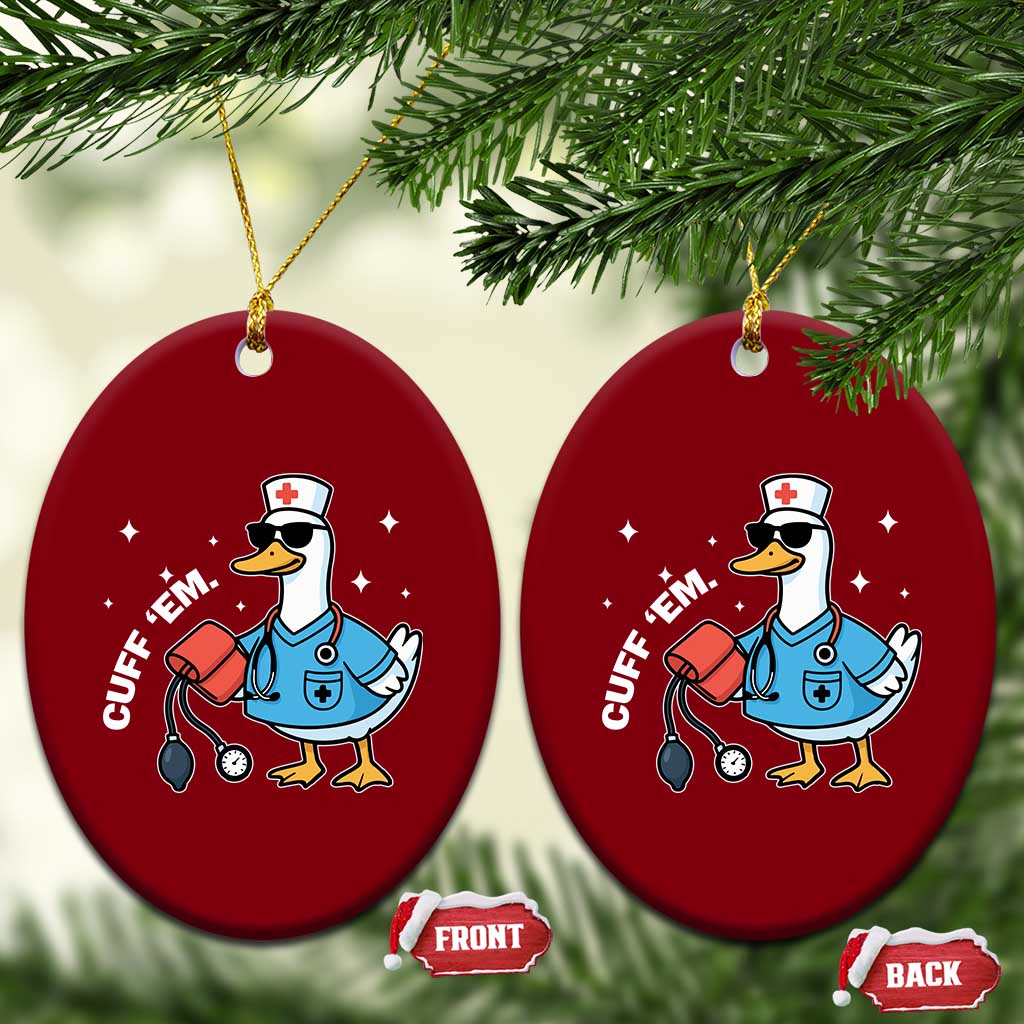 Goose Nurse Ceramic Ornament Cuff Em Cute Nursing Graduation Gift - Wonder Print Shop