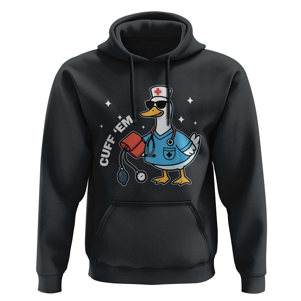 Goose Nurse Hoodie Cuff Em Cute Nursing Graduation Gift - Wonder Print Shop