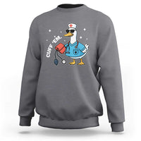 Goose Nurse Sweatshirt Cuff Em Cute Nursing Graduation Gift - Wonder Print Shop