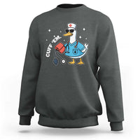 Goose Nurse Sweatshirt Cuff Em Cute Nursing Graduation Gift - Wonder Print Shop