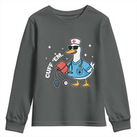 Goose Nurse Youth Sweatshirt Cuff Em Cute Nursing Graduation Gift - Wonder Print Shop