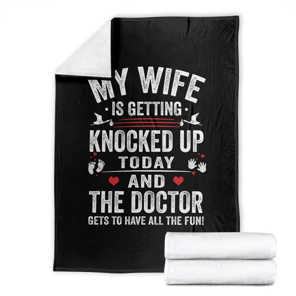 IVF Dad Throw Blanket Wife Knocked Up For Embryo Transfer Day - Wonder Print Shop