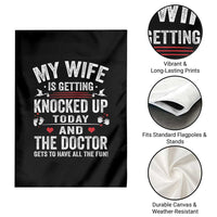 IVF Dad Garden Flag Wife Knocked Up For Embryo Transfer Day - Wonder Print Shop