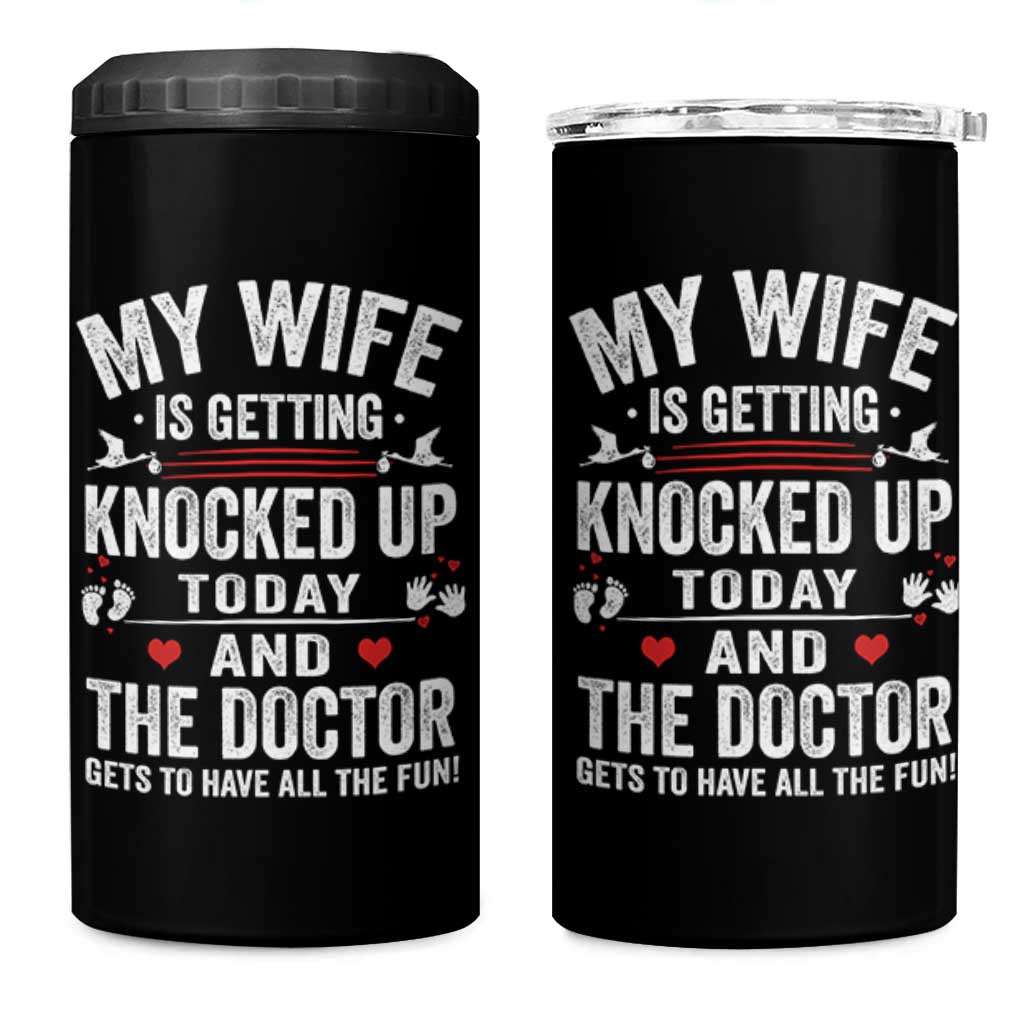 IVF Dad 4 in 1 Can Cooler Tumbler Wife Knocked Up For Embryo Transfer Day - Wonder Print Shop