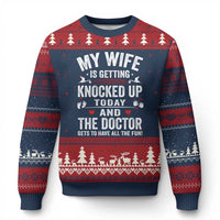 IVF Dad Ugly Christmas Sweater Wife Knocked Up For Embryo Transfer Day - Wonder Print Shop