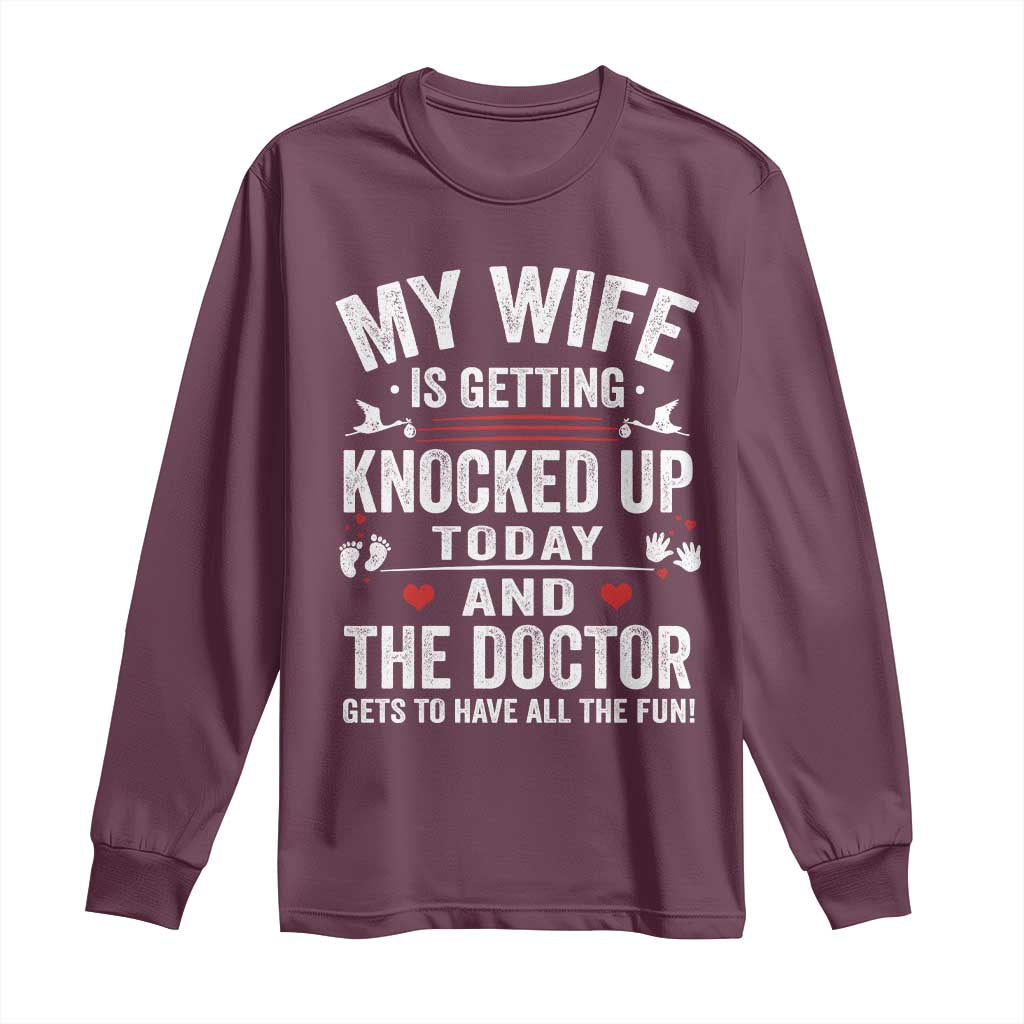 IVF Dad Long Sleeve Shirt Wife Knocked Up For Embryo Transfer Day - Wonder Print Shop