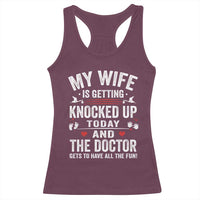 IVF Dad Racerback Tank Top Wife Knocked Up For Embryo Transfer Day - Wonder Print Shop