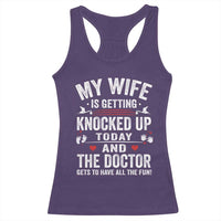 IVF Dad Racerback Tank Top Wife Knocked Up For Embryo Transfer Day - Wonder Print Shop