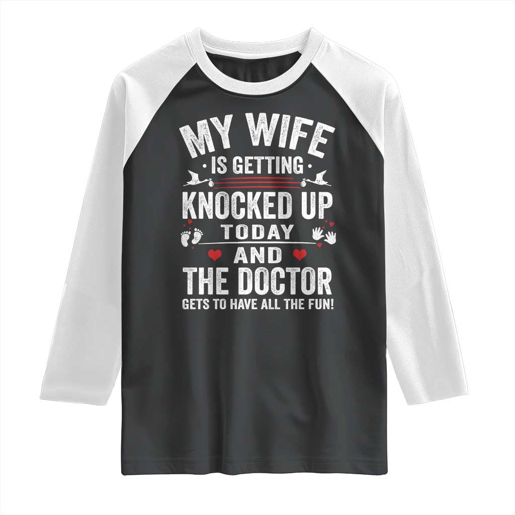 IVF Dad Raglan Shirt Wife Knocked Up For Embryo Transfer Day - Wonder Print Shop