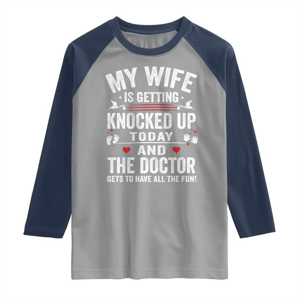IVF Dad Raglan Shirt Wife Knocked Up For Embryo Transfer Day - Wonder Print Shop
