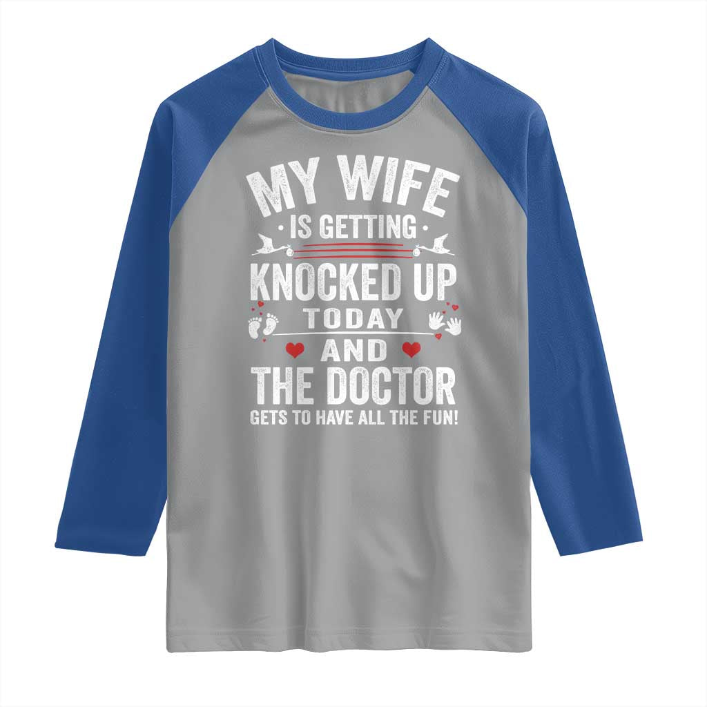 IVF Dad Raglan Shirt Wife Knocked Up For Embryo Transfer Day - Wonder Print Shop