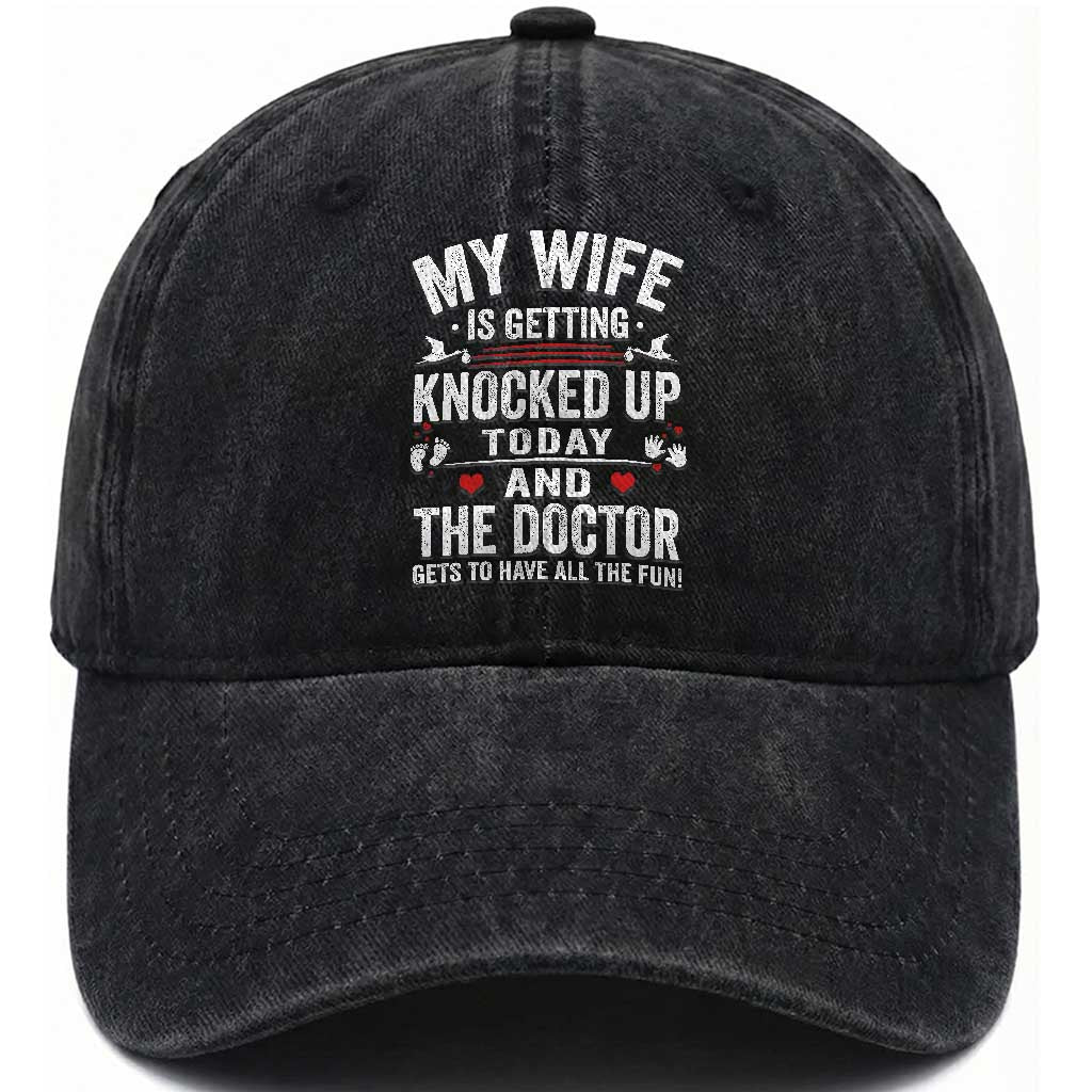 IVF Dad Washed Cotton Baseball Cap Wife Knocked Up For Embryo Transfer Day