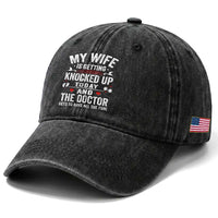 IVF Dad Washed Cotton Baseball Cap Wife Knocked Up For Embryo Transfer Day