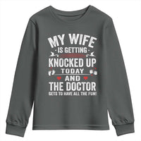 IVF Dad Youth Sweatshirt Wife Knocked Up For Embryo Transfer Day - Wonder Print Shop