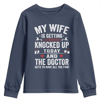 IVF Dad Youth Sweatshirt Wife Knocked Up For Embryo Transfer Day - Wonder Print Shop