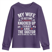 IVF Dad Youth Sweatshirt Wife Knocked Up For Embryo Transfer Day - Wonder Print Shop