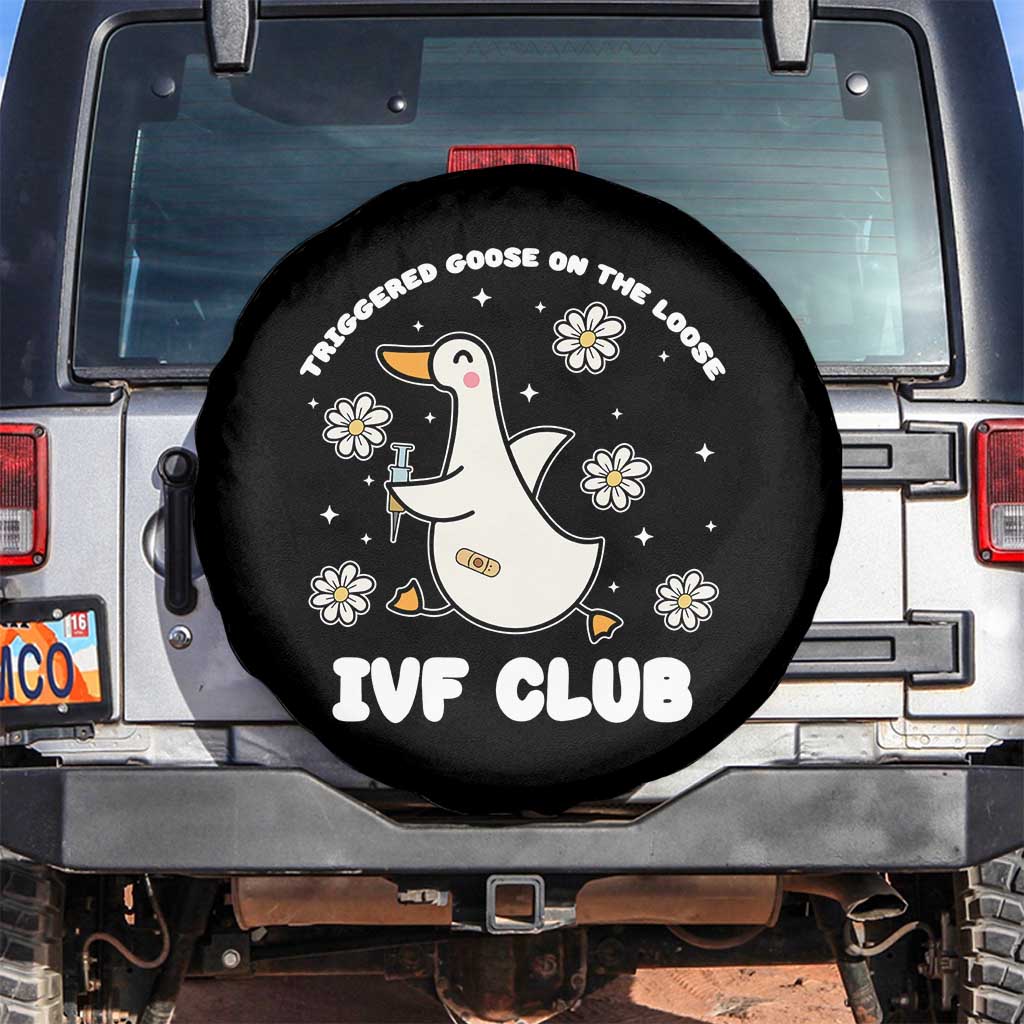Funny IVF Spare Tire Cover Triggered Goose On The Loose Infertility Support Gift - Wonder Print Shop
