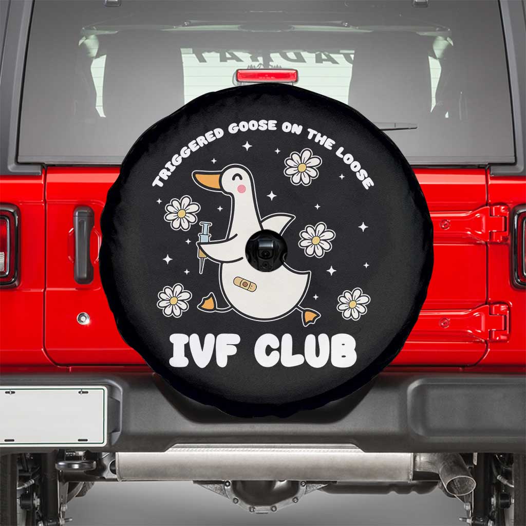 Funny IVF Spare Tire Cover Triggered Goose On The Loose Infertility Support Gift - Wonder Print Shop